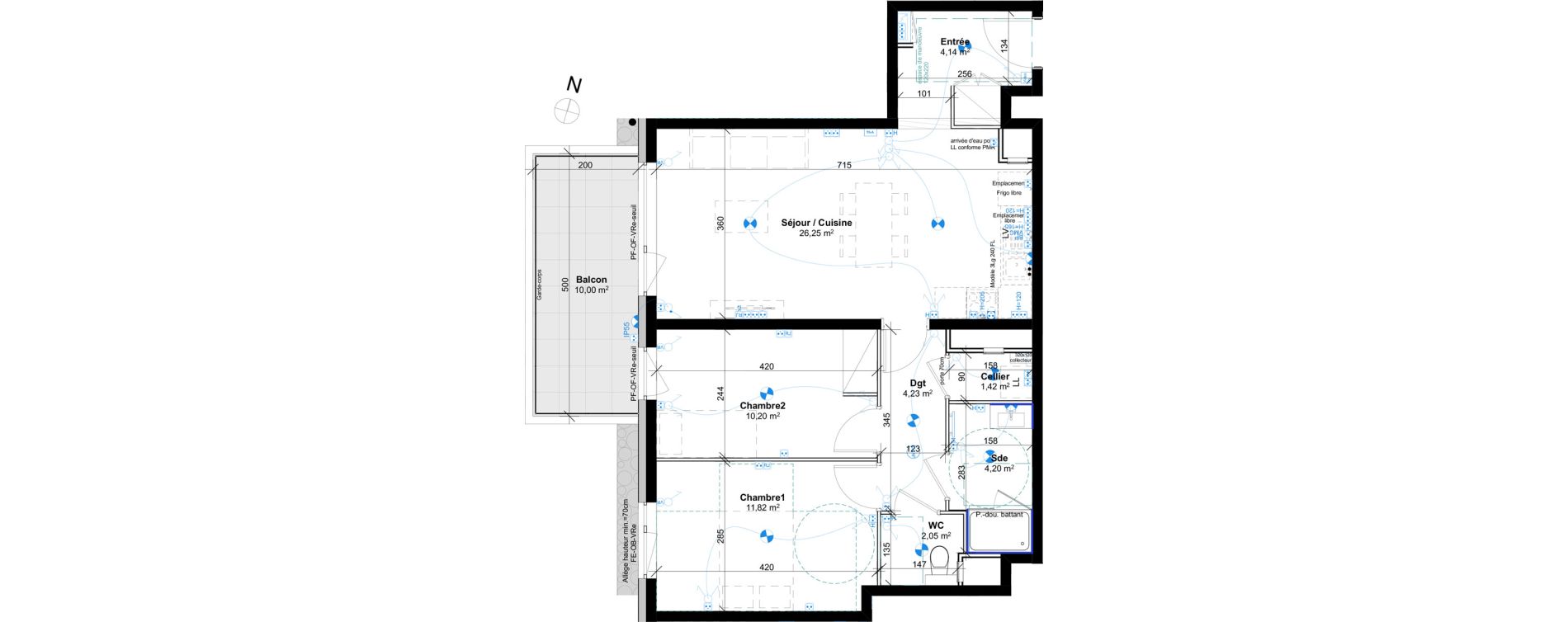 Appartement T3 de 64,31 m2 &agrave; Schiltigheim Fischer