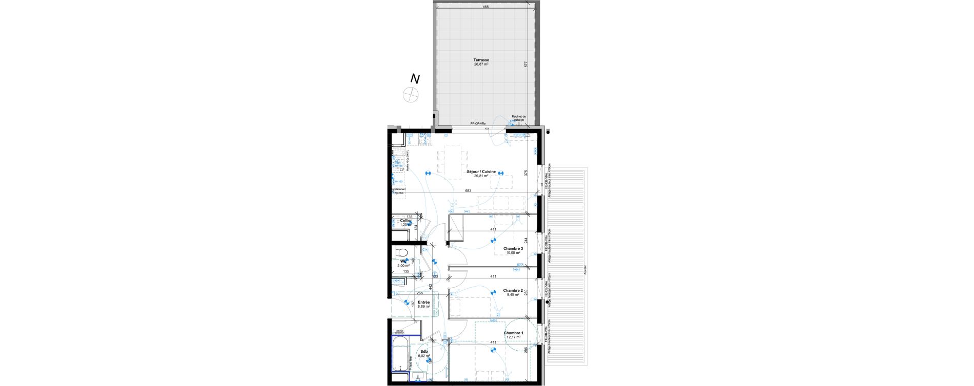 Appartement T4 de 75,54 m2 &agrave; Schiltigheim Fischer