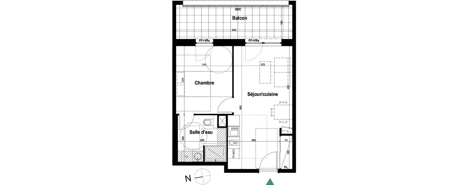 Appartement T2 de 40,59 m2 &agrave; Schiltigheim Fischer