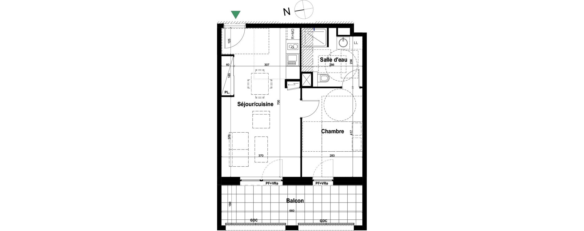 Appartement T2 de 44,05 m2 &agrave; Schiltigheim Fischer