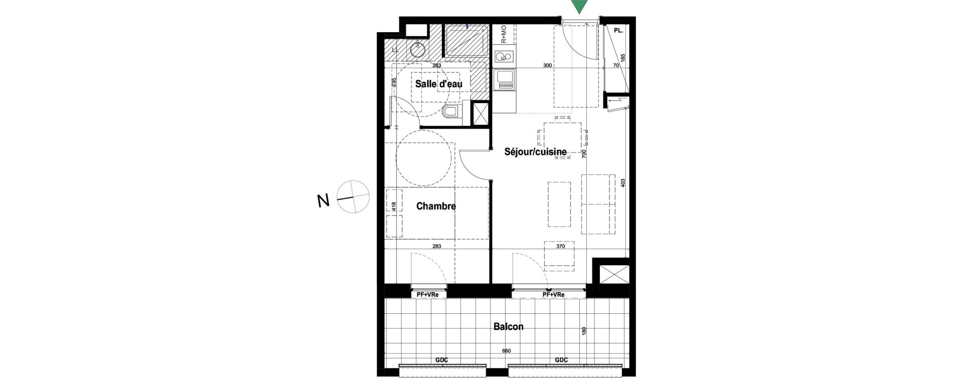 Appartement T2 de 43,44 m2 &agrave; Schiltigheim Fischer
