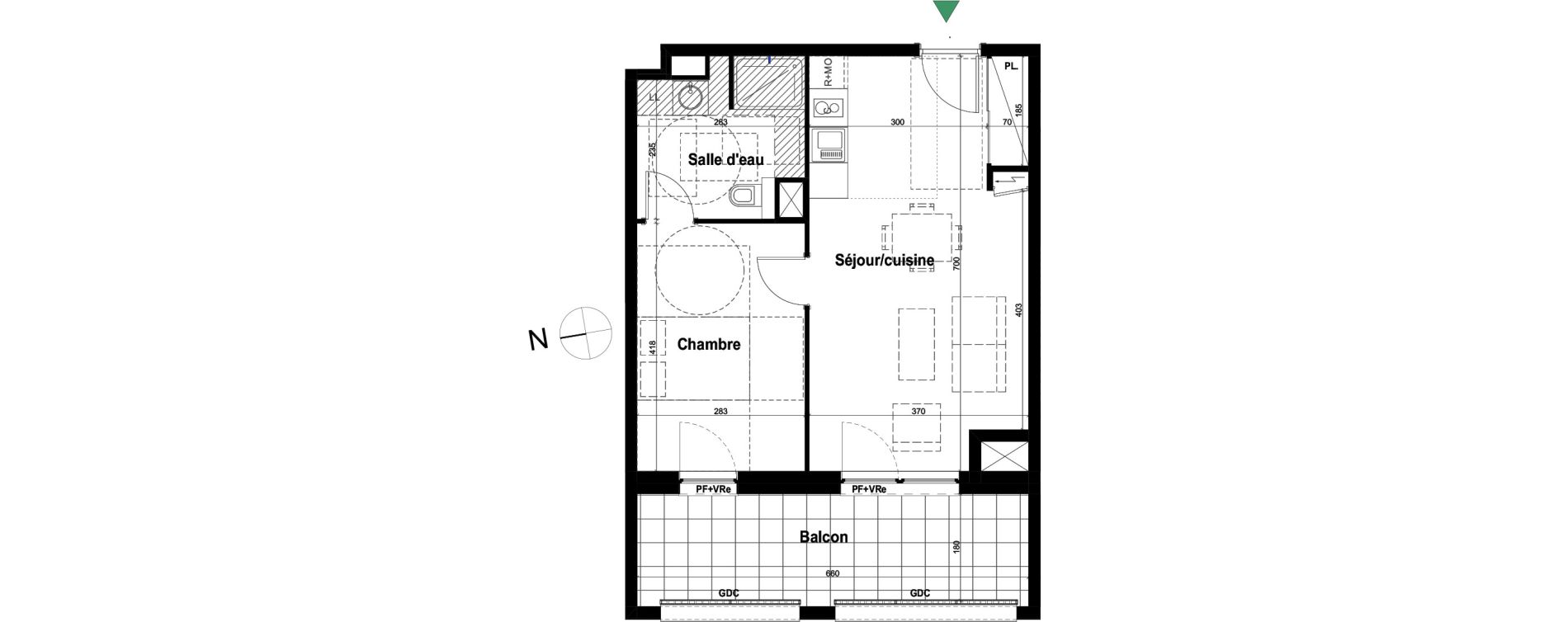 Appartement T2 de 43,44 m2 &agrave; Schiltigheim Fischer