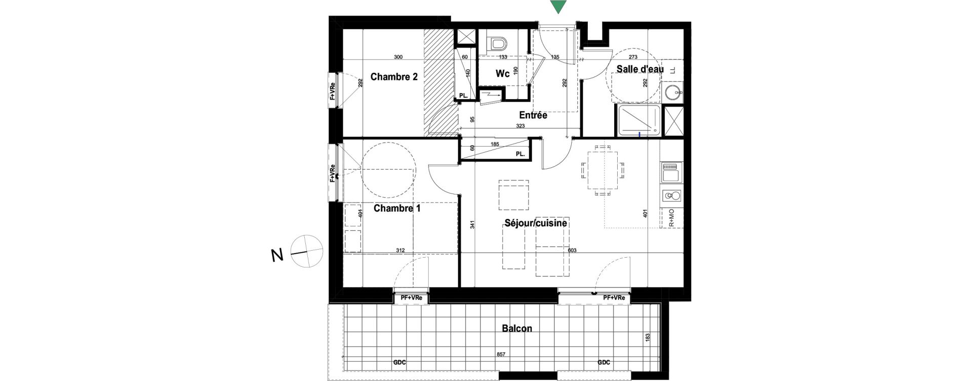 Appartement T3 de 61,22 m2 &agrave; Schiltigheim Fischer