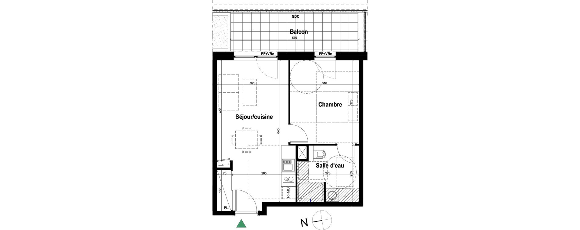 Appartement T2 de 40,24 m2 &agrave; Schiltigheim Fischer