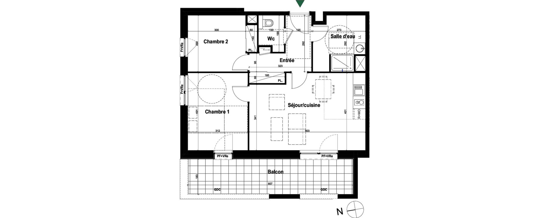 Appartement T3 de 61,22 m2 &agrave; Schiltigheim Fischer