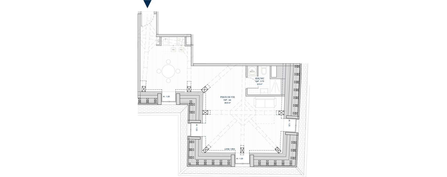 Appartement T1 de 54,50 m2 &agrave; S&eacute;lestat Centre