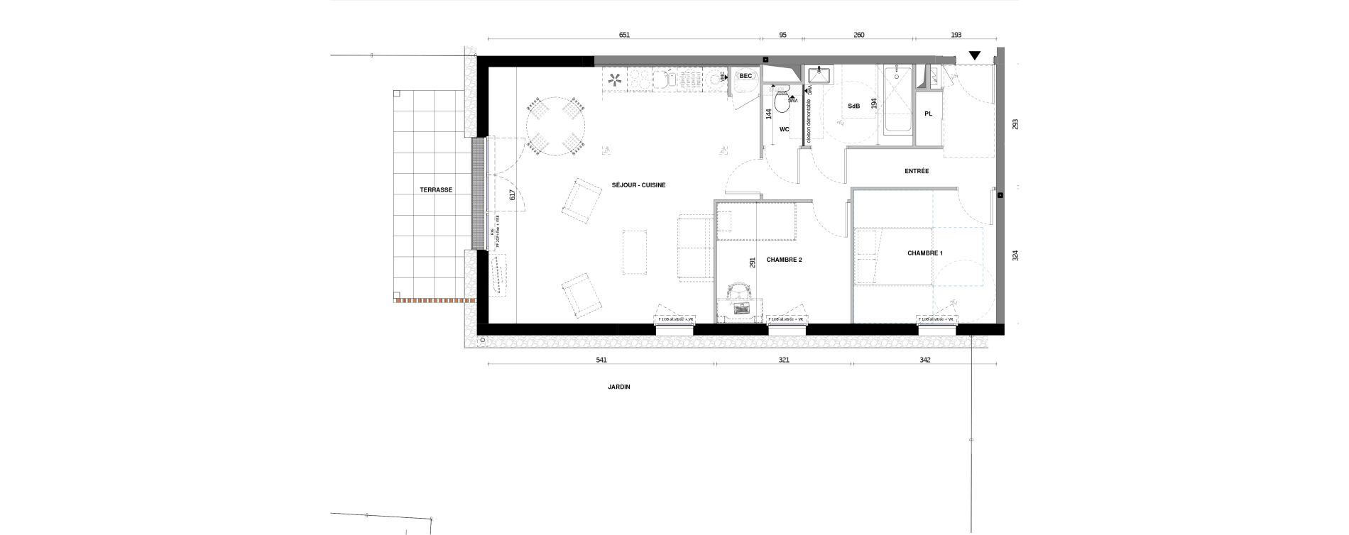 Appartement T3 de 72,80 m2 &agrave; Soufflenheim Centre