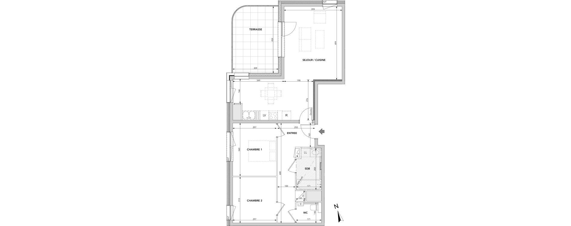 Appartement T3 de 71,39 m2 &agrave; Strasbourg Archipel