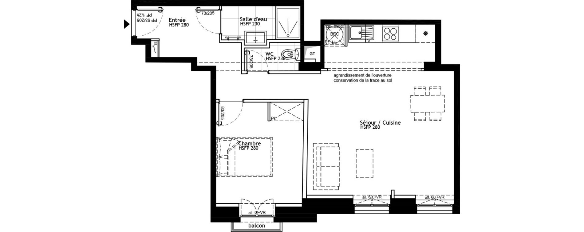 Appartement T2 de 55,30 m2 &agrave; Strasbourg Petite france