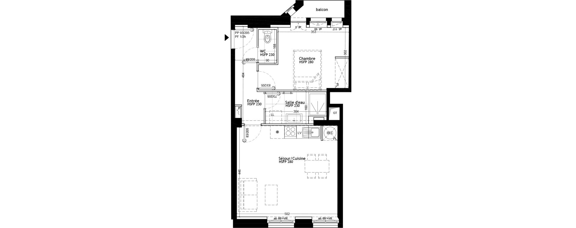 Appartement T2 de 46,40 m2 &agrave; Strasbourg Petite france