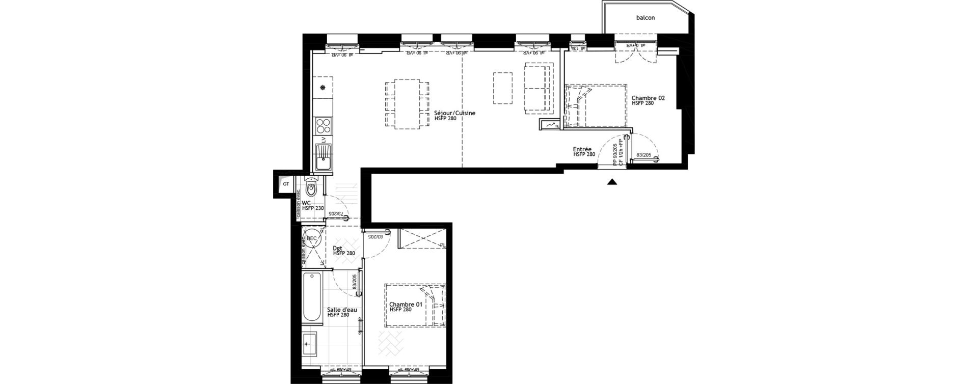 Appartement T3 de 66,60 m2 &agrave; Strasbourg Petite france