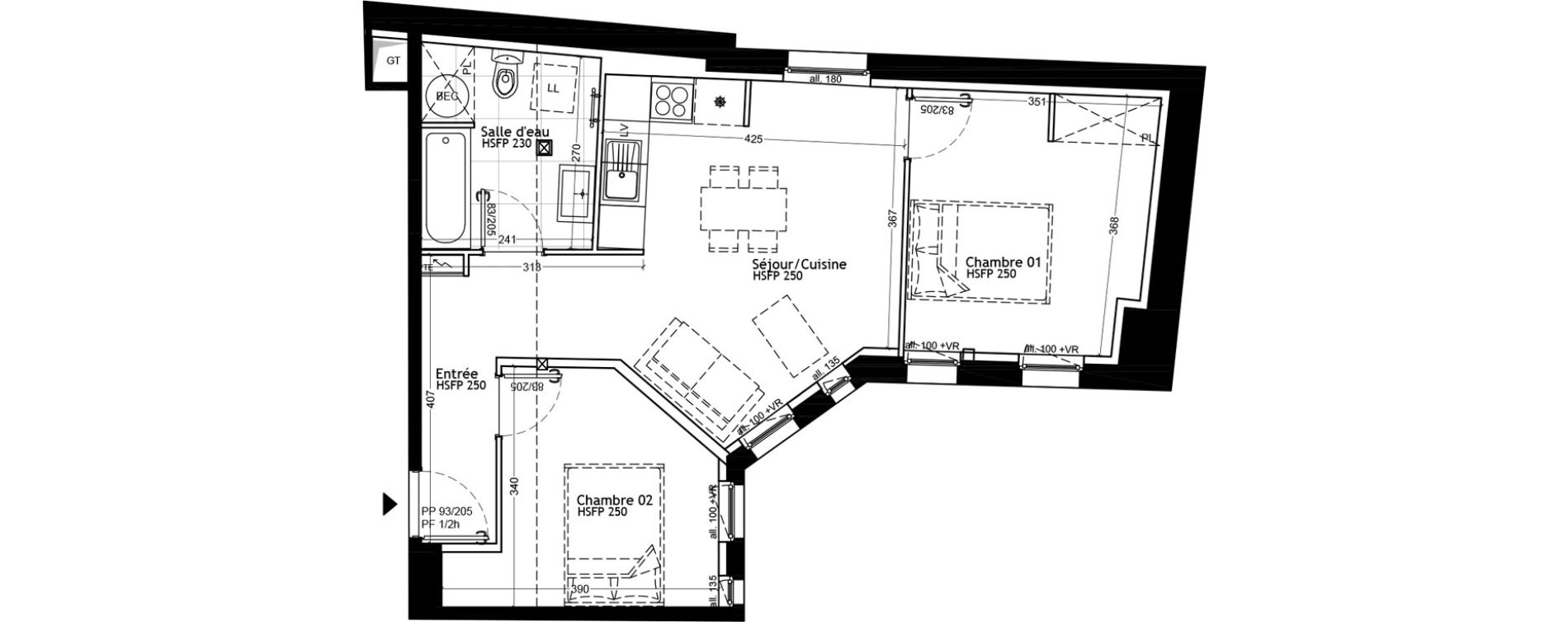 Appartement T3 de 53,20 m2 &agrave; Strasbourg Petite france