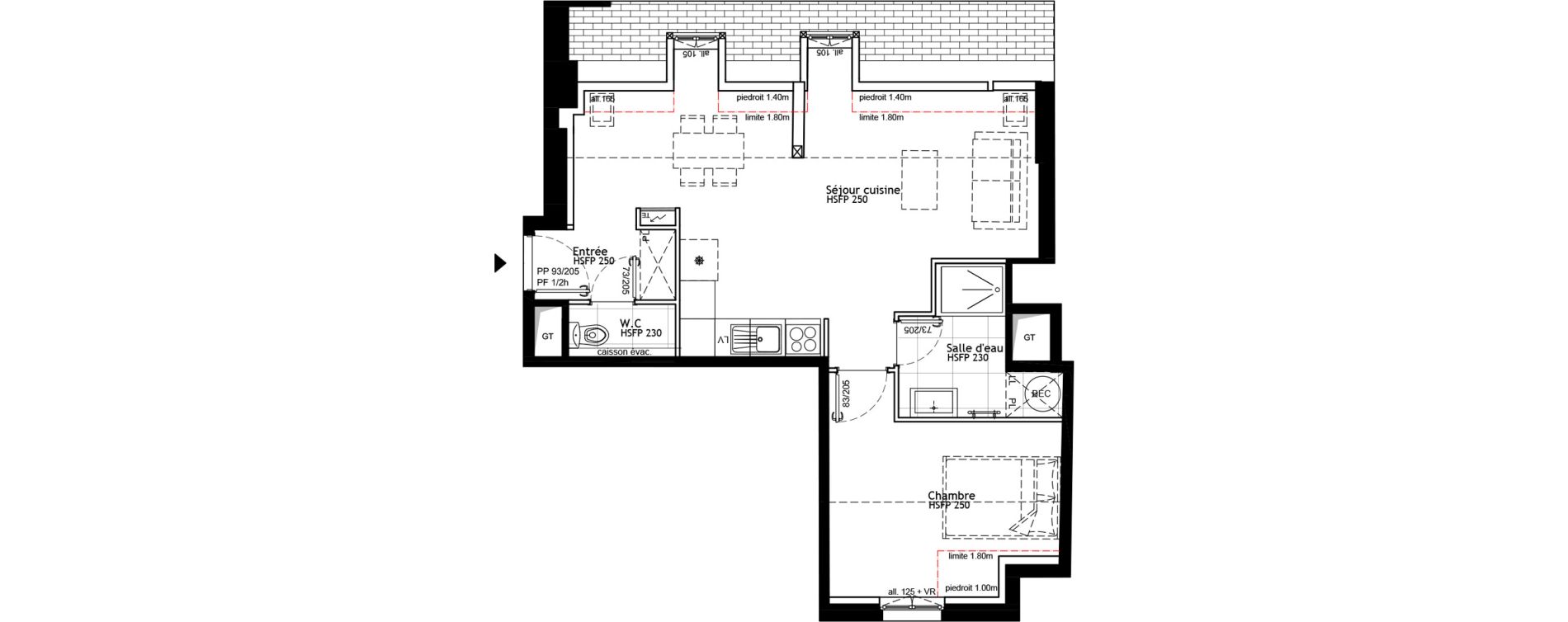 Appartement T2 de 46,40 m2 &agrave; Strasbourg Petite france