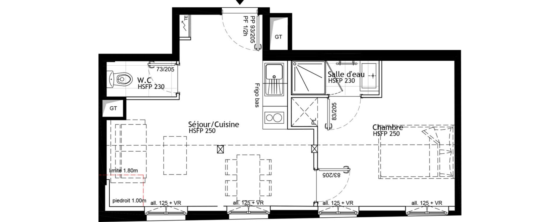 Appartement T2 de 35,20 m2 &agrave; Strasbourg Petite france