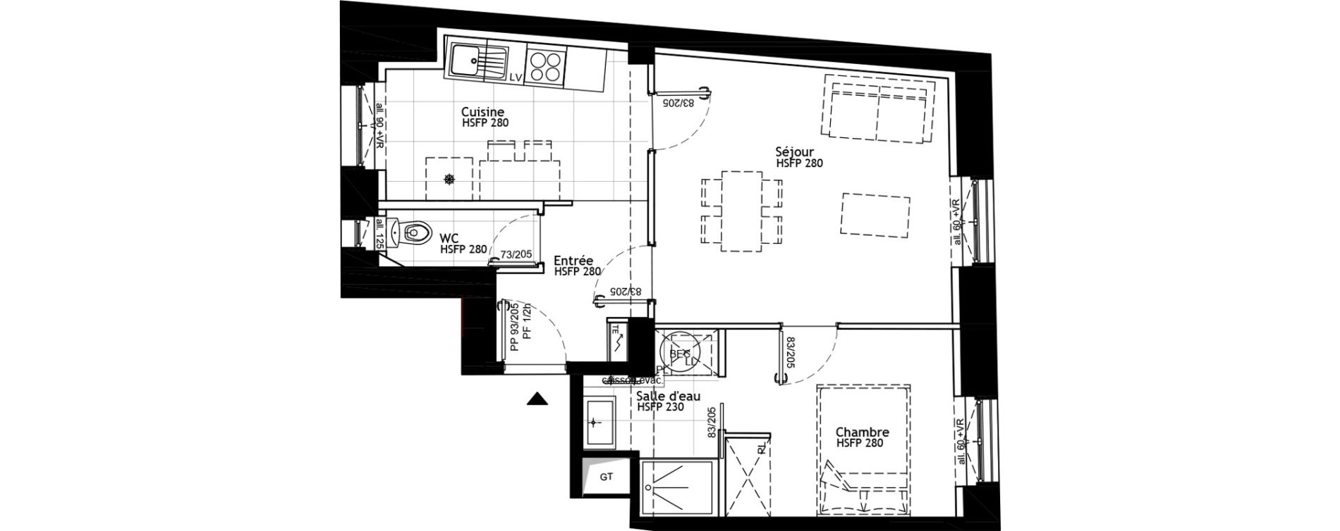 Appartement T2 de 46,00 m2 &agrave; Strasbourg Petite france