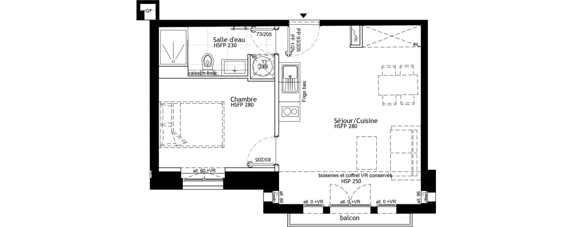 Appartement T2 de 37,90 m2 &agrave; Strasbourg Petite france