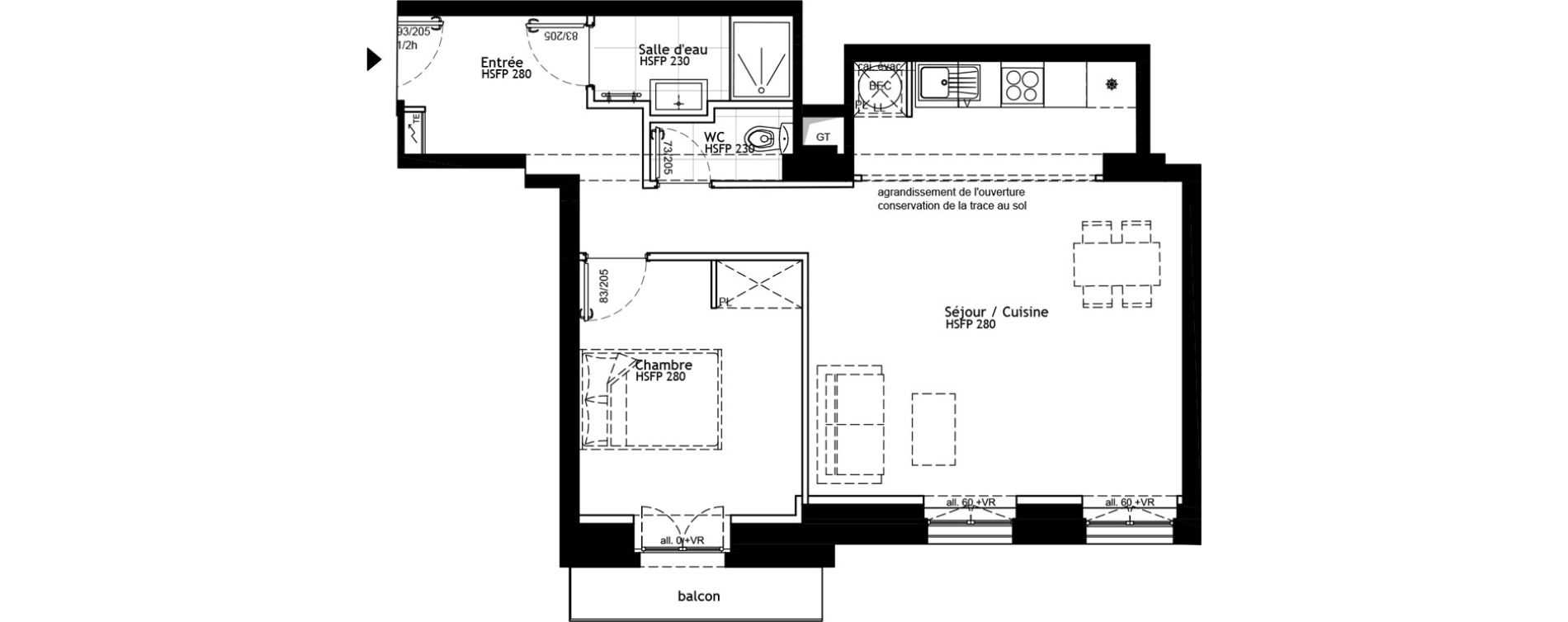 Appartement T2 de 55,30 m2 &agrave; Strasbourg Petite france