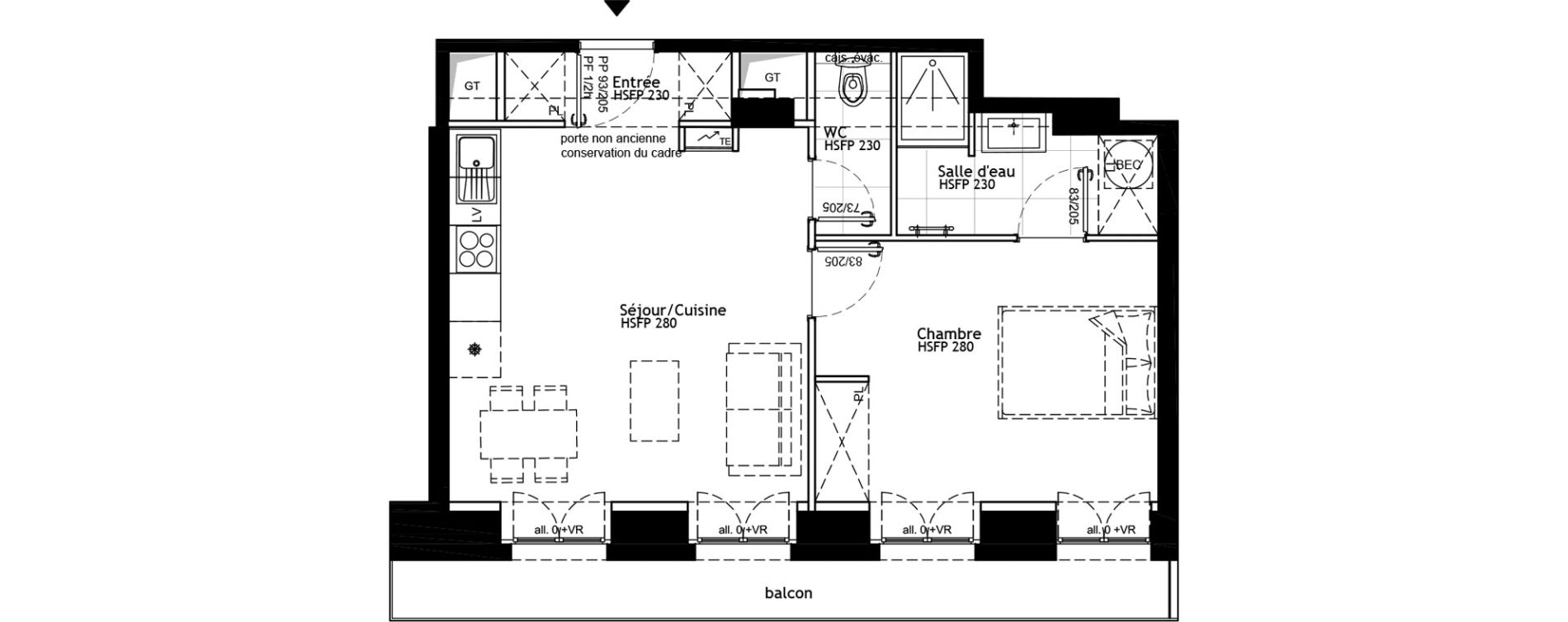 Appartement T2 de 44,50 m2 &agrave; Strasbourg Petite france