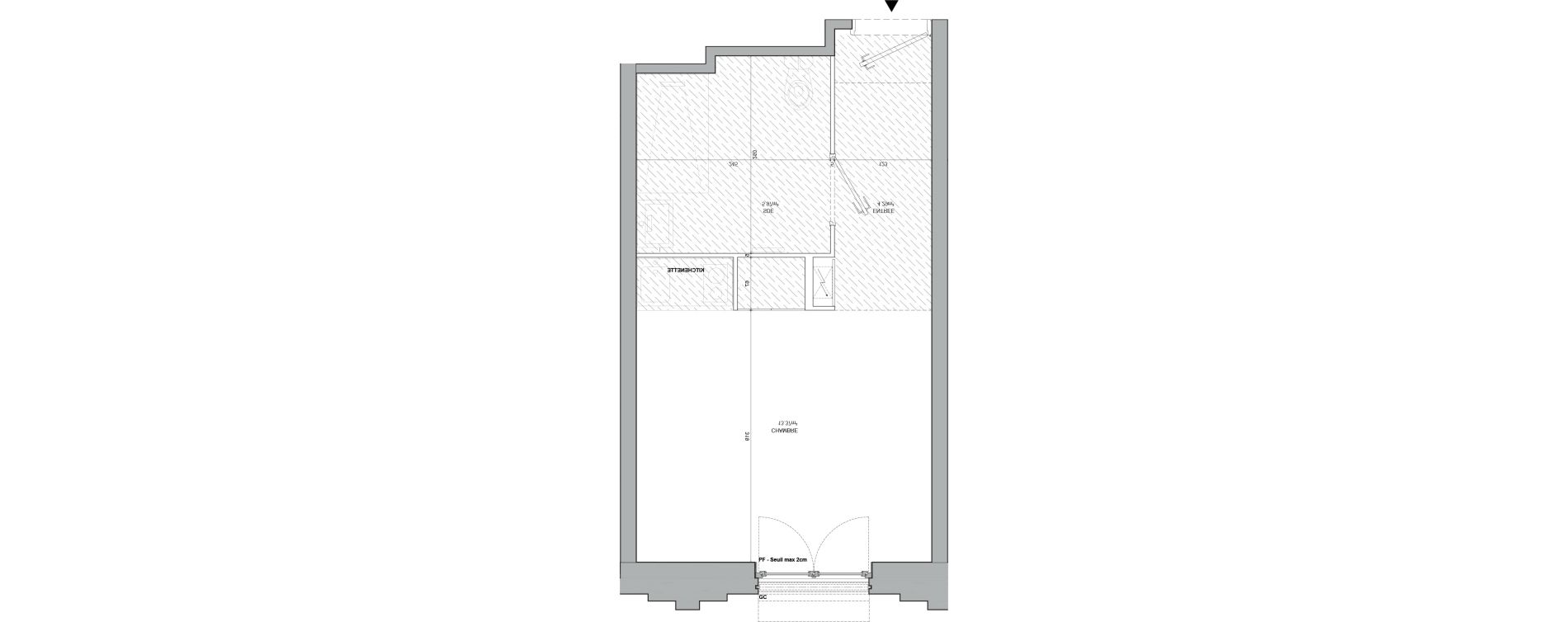 Appartement T1 meubl&eacute; de 23,63 m2 &agrave; Strasbourg Starlette
