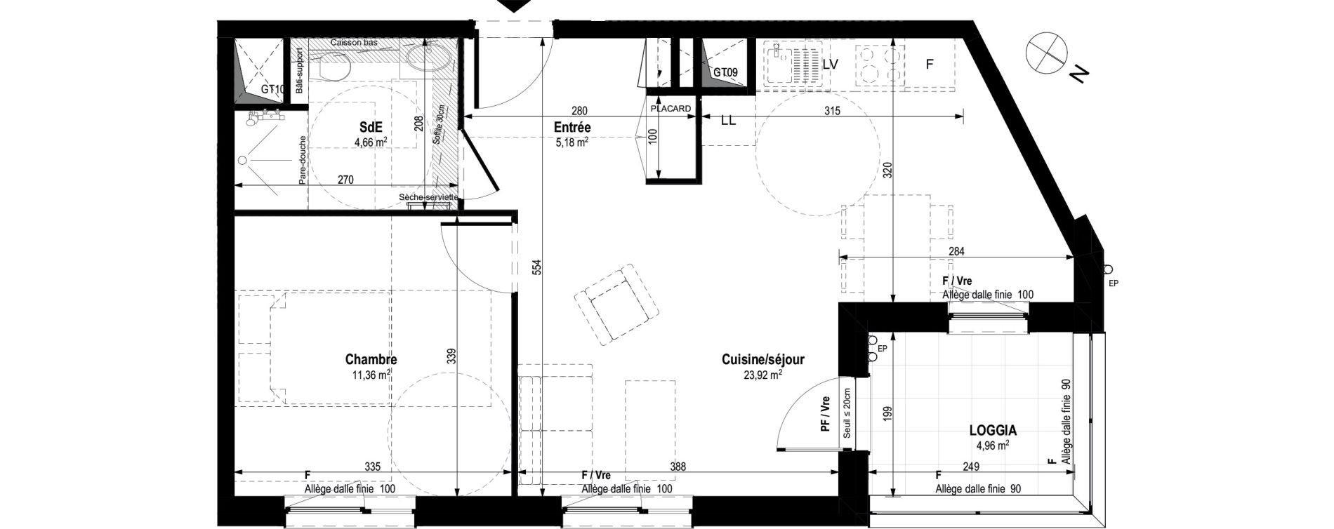 Appartement T2 de 45,12 m2 &agrave; Strasbourg Cronenbourg