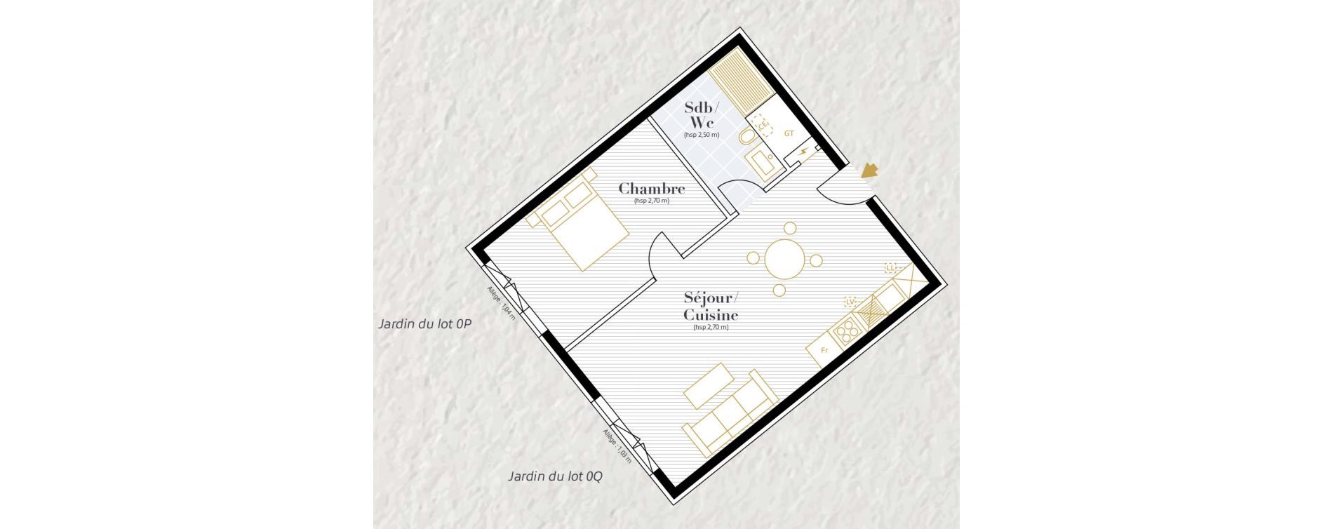 Appartement T2 de 50,84 m2 &agrave; Strasbourg Kable