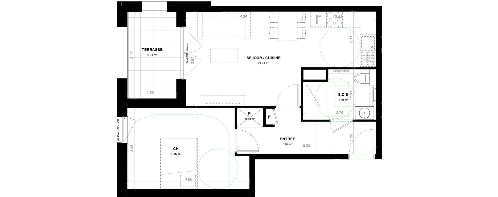 Appartement T2 de 46,63 m2 &agrave; Strasbourg Neudorf - musau