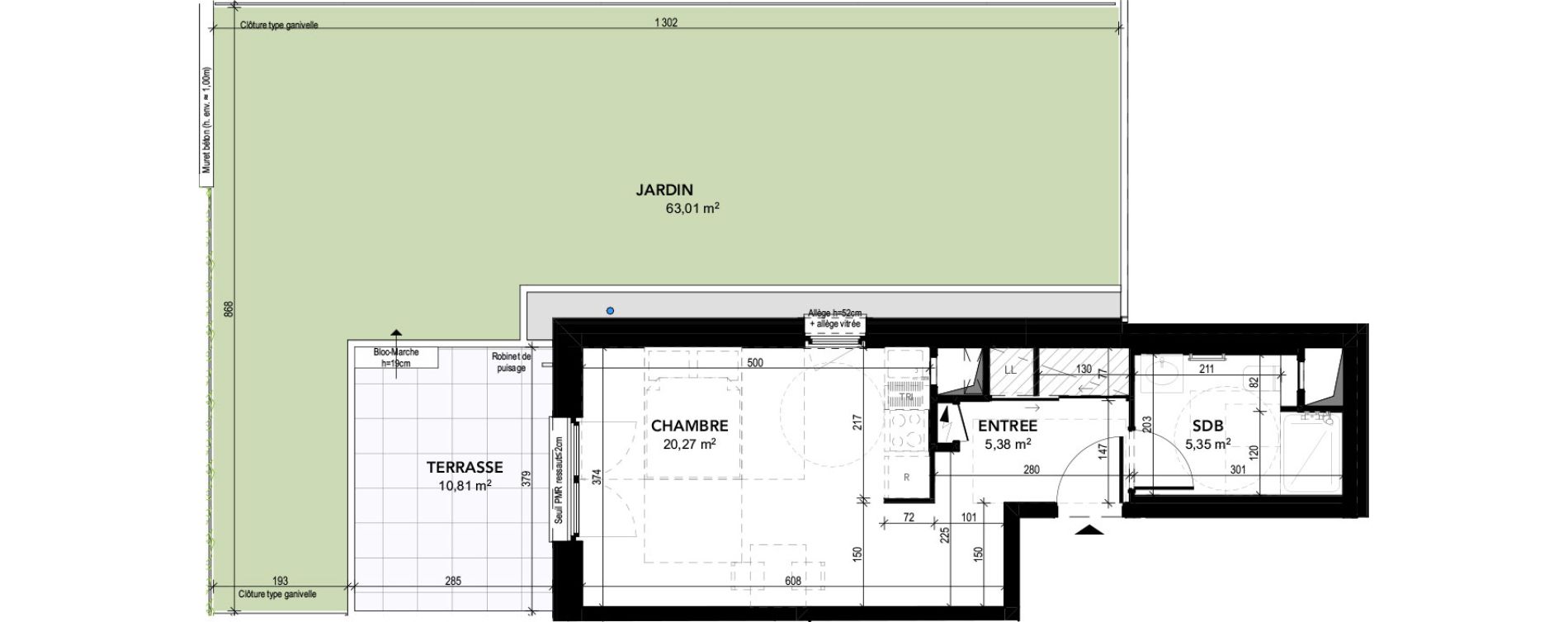 Studio de 31,00 m2 &agrave; Strasbourg Robertsau