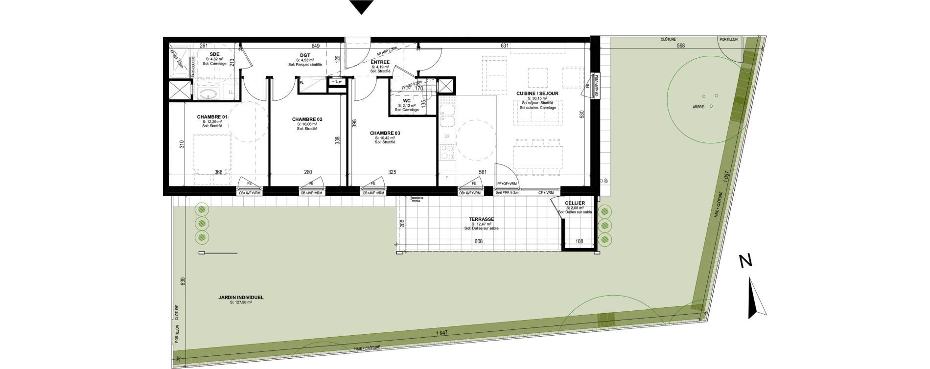 Appartement T4 de 78,58 m2 &agrave; Strasbourg Neudorf - musau