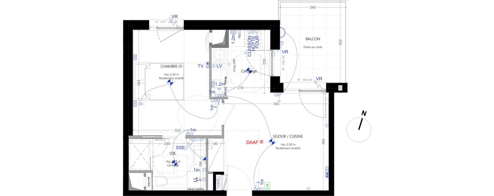 Appartement T2 de 36,78 m2 &agrave; Strasbourg Koenigshoffen