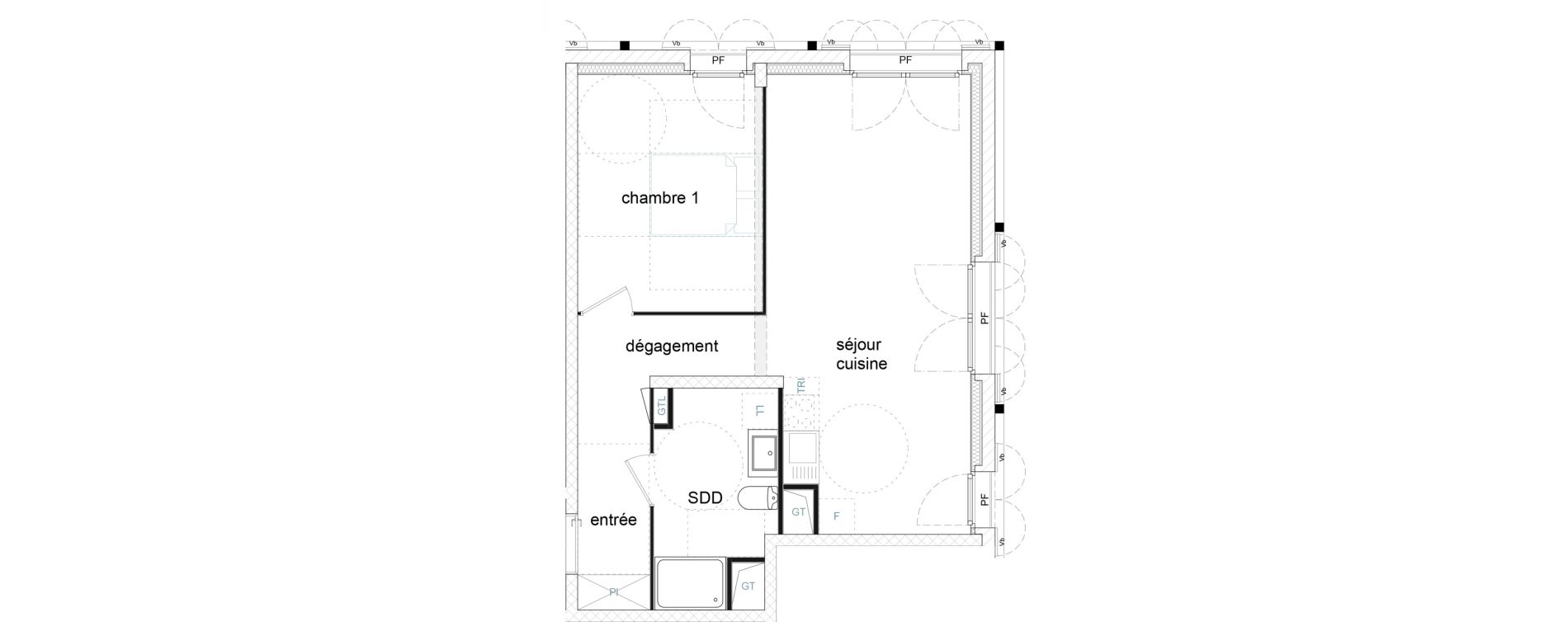 Appartement T2 de 52,73 m2 &agrave; Strasbourg Starlette