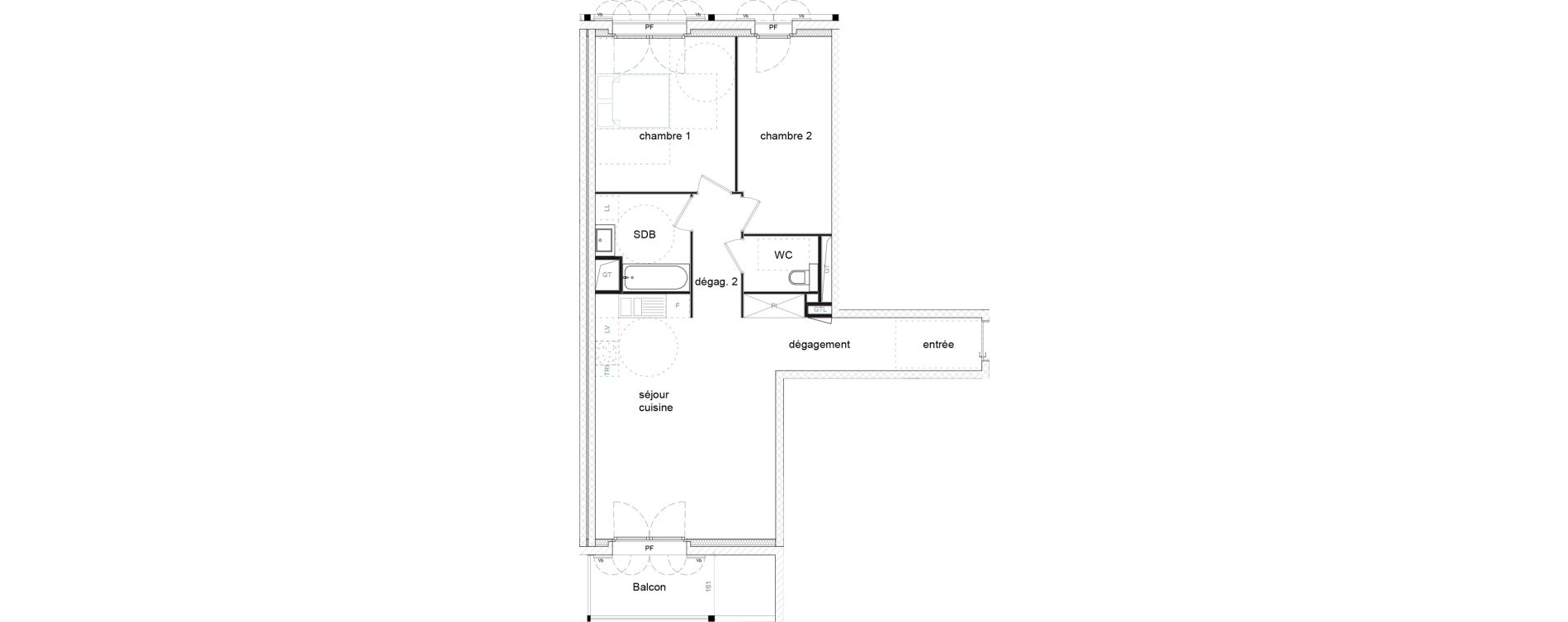 Appartement T3 de 73,01 m2 &agrave; Strasbourg Starlette