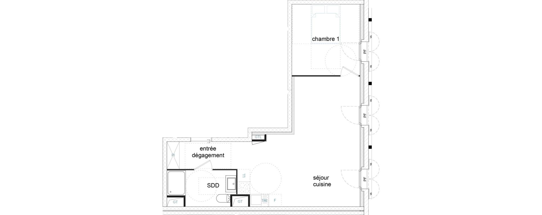 Appartement T2 de 49,27 m2 &agrave; Strasbourg Starlette