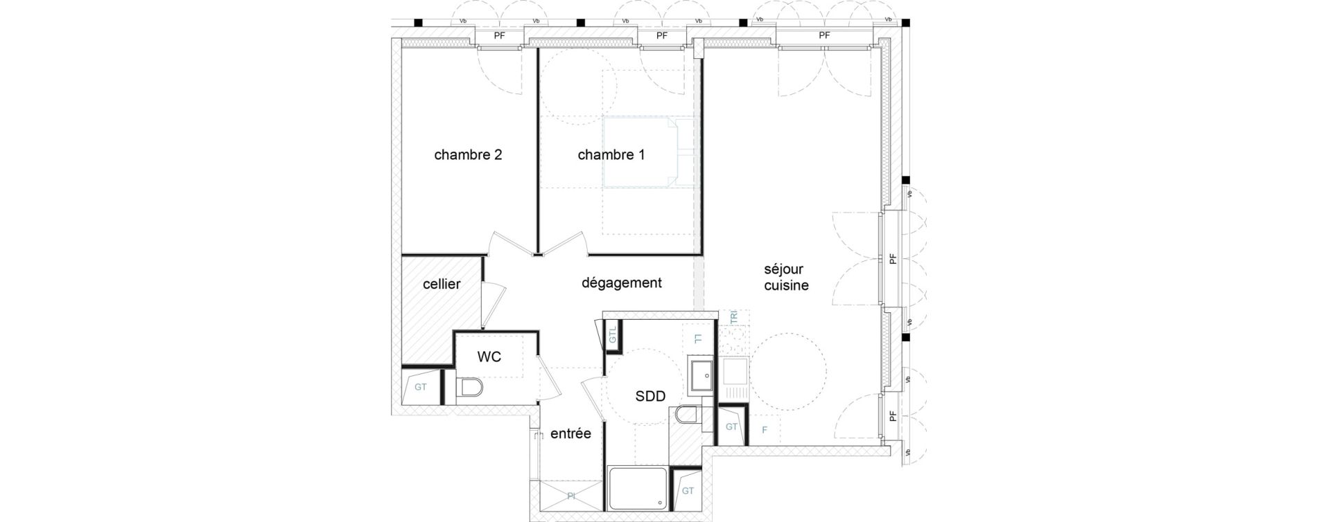 Appartement T3 de 69,72 m2 &agrave; Strasbourg Starlette