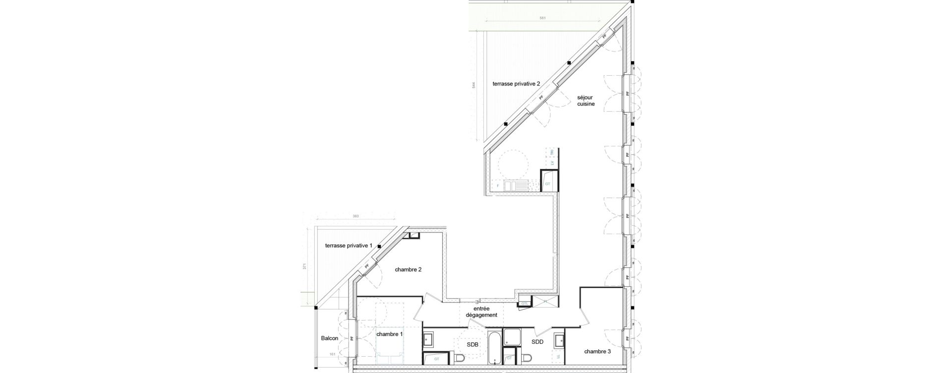 Appartement T4 de 100,07 m2 &agrave; Strasbourg Starlette