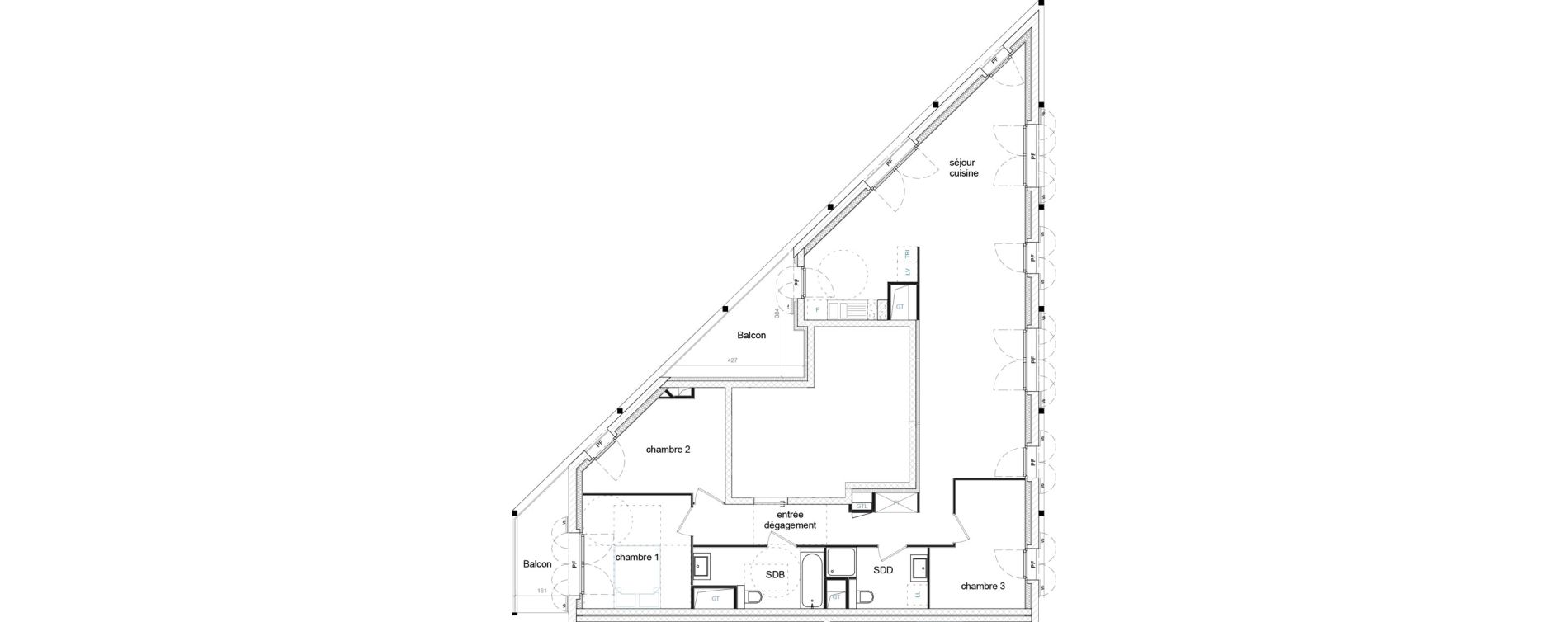 Appartement T4 de 100,01 m2 &agrave; Strasbourg Starlette