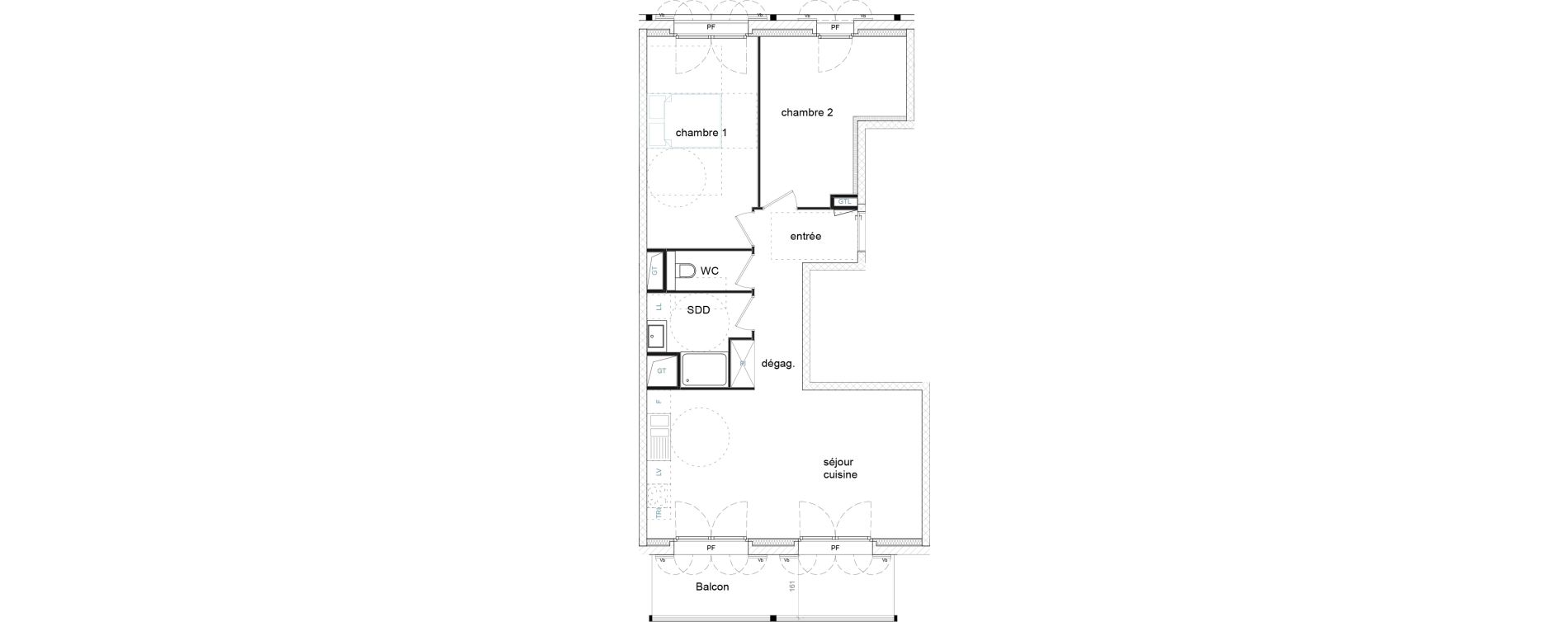 Appartement T3 de 69,52 m2 &agrave; Strasbourg Starlette