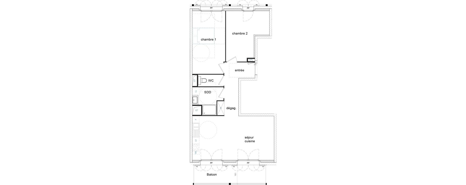 Appartement T3 de 69,52 m2 &agrave; Strasbourg Starlette