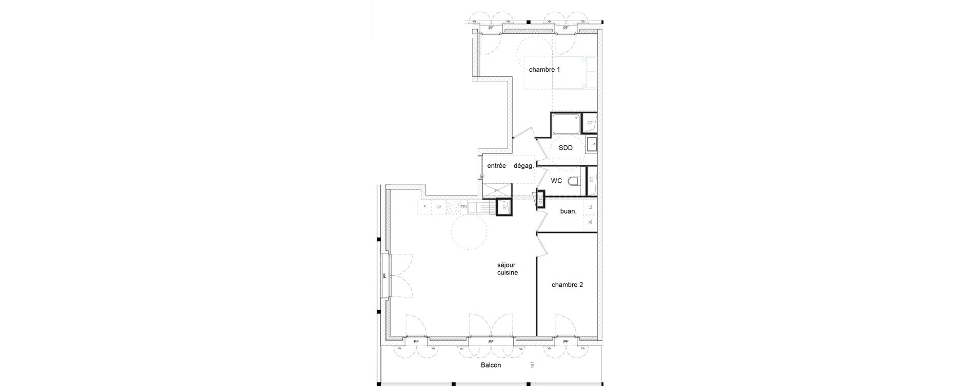 Appartement T3 de 77,41 m2 &agrave; Strasbourg Starlette