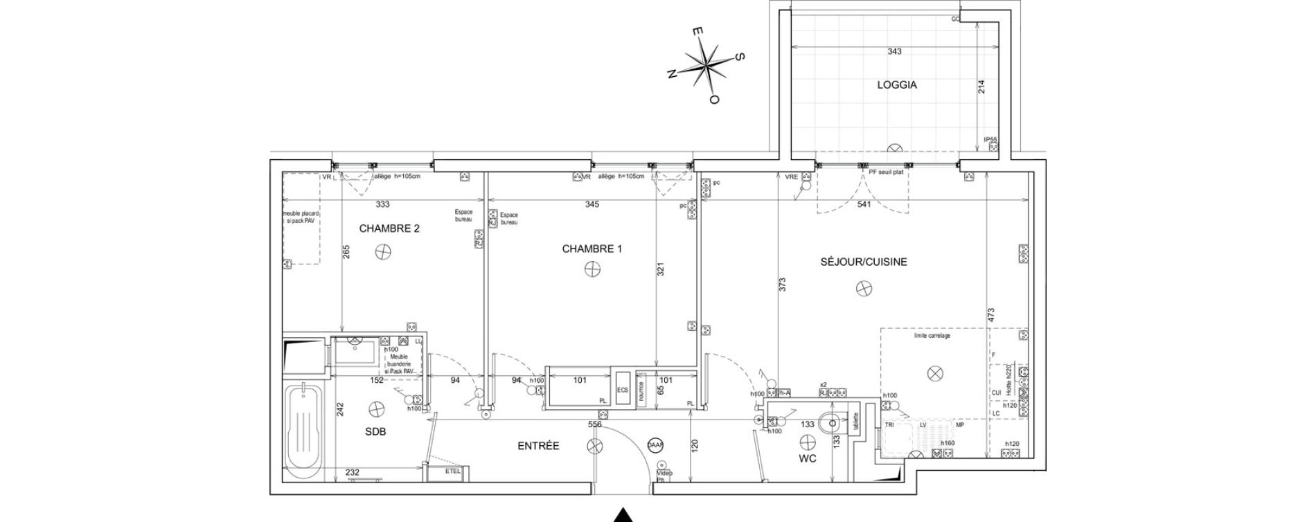 Appartement T3 de 59,02 m2 &agrave; Strasbourg Neudorf - musau