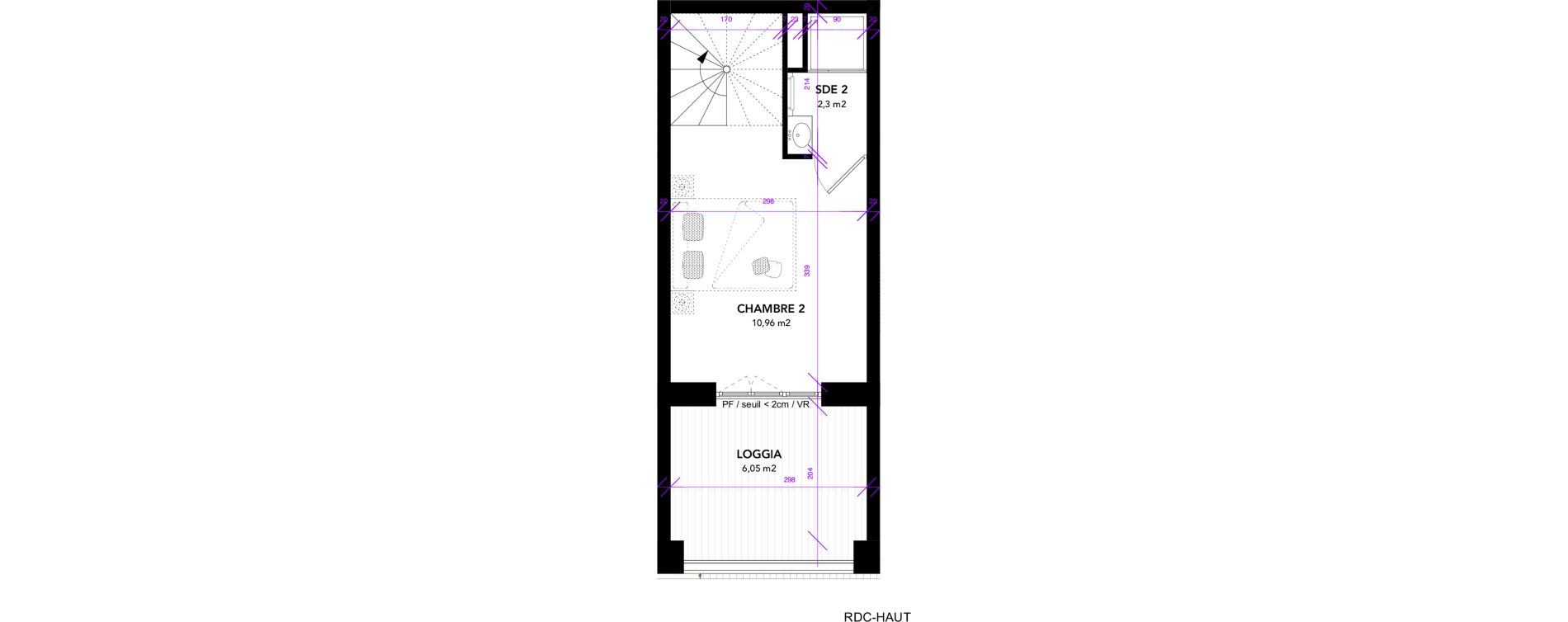 Duplex T3 de 70,16 m2 &agrave; Strasbourg Starlette