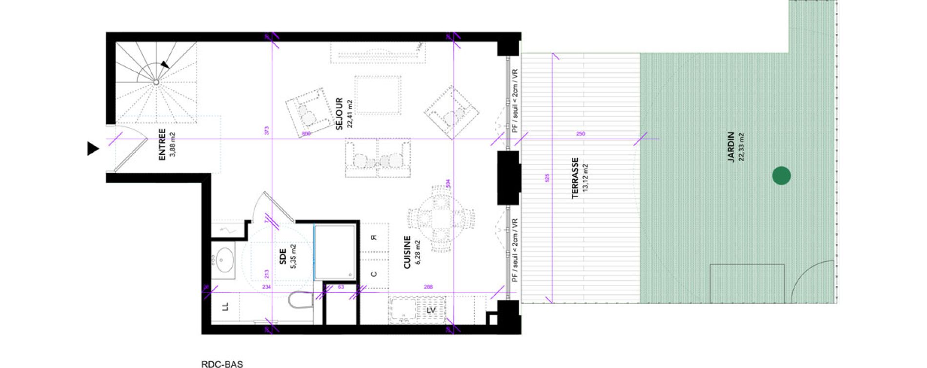 Duplex T4 de 82,95 m2 &agrave; Strasbourg Starlette