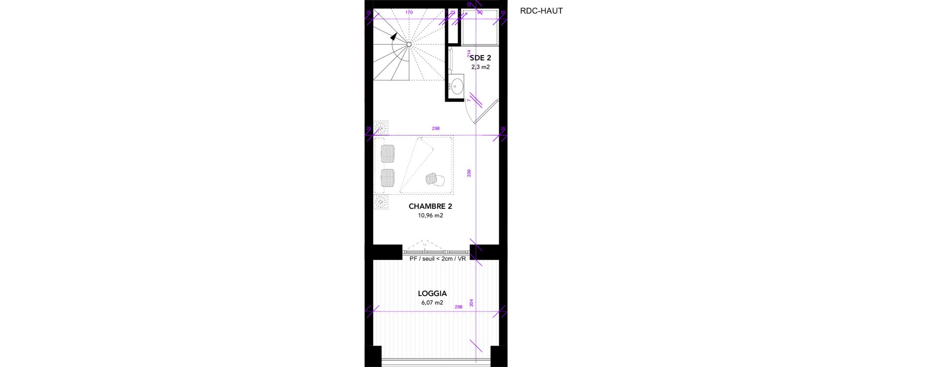 Duplex T3 de 70,23 m2 &agrave; Strasbourg Starlette