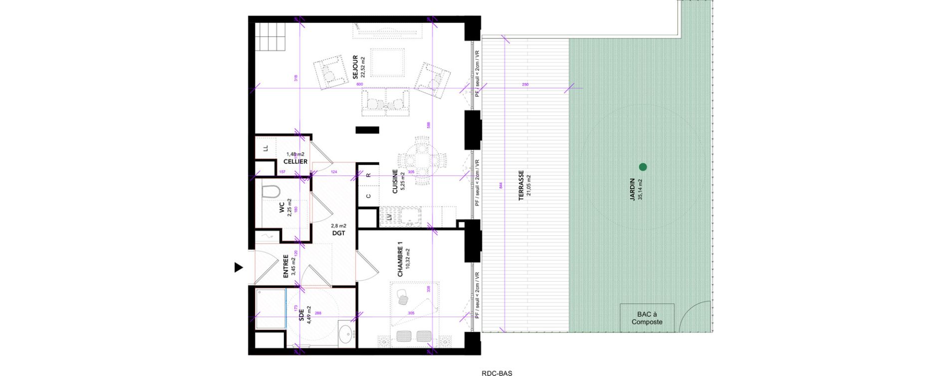 Duplex T4 de 81,25 m2 &agrave; Strasbourg Starlette