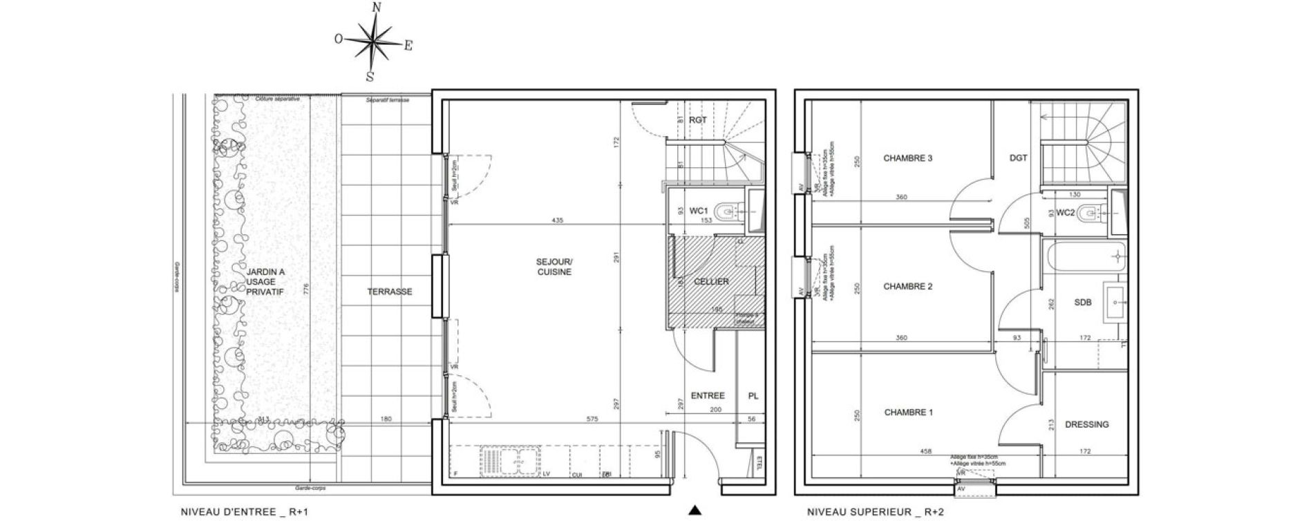 Appartement T4 de 88,37 m2 &agrave; Wolfisheim Centre