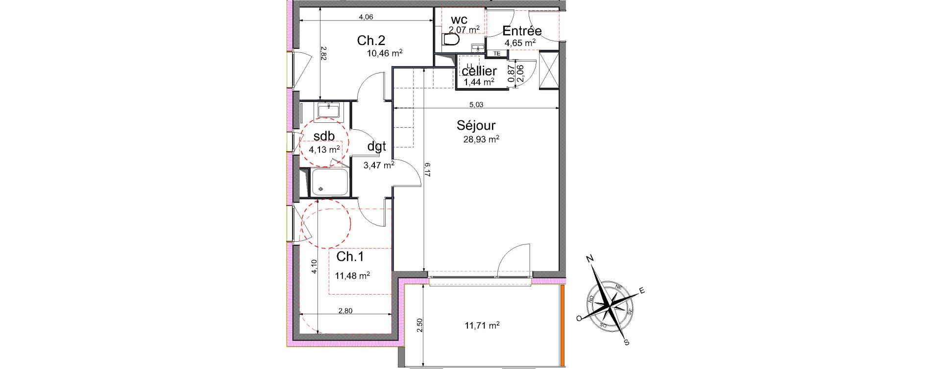 Appartement T3 de 65,19 m2 &agrave; Wolxheim Centre