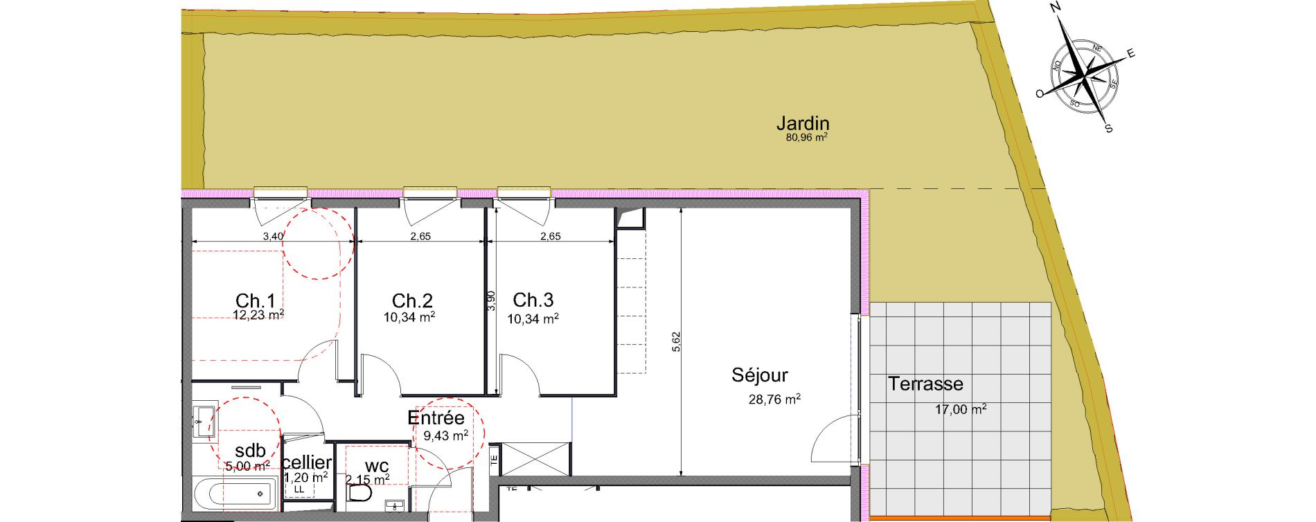 Appartement T4 de 79,45 m2 &agrave; Wolxheim Centre