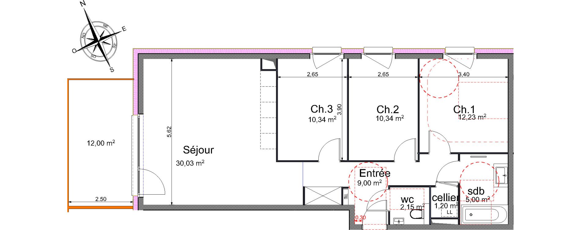 Appartement T4 de 80,29 m2 &agrave; Wolxheim Centre