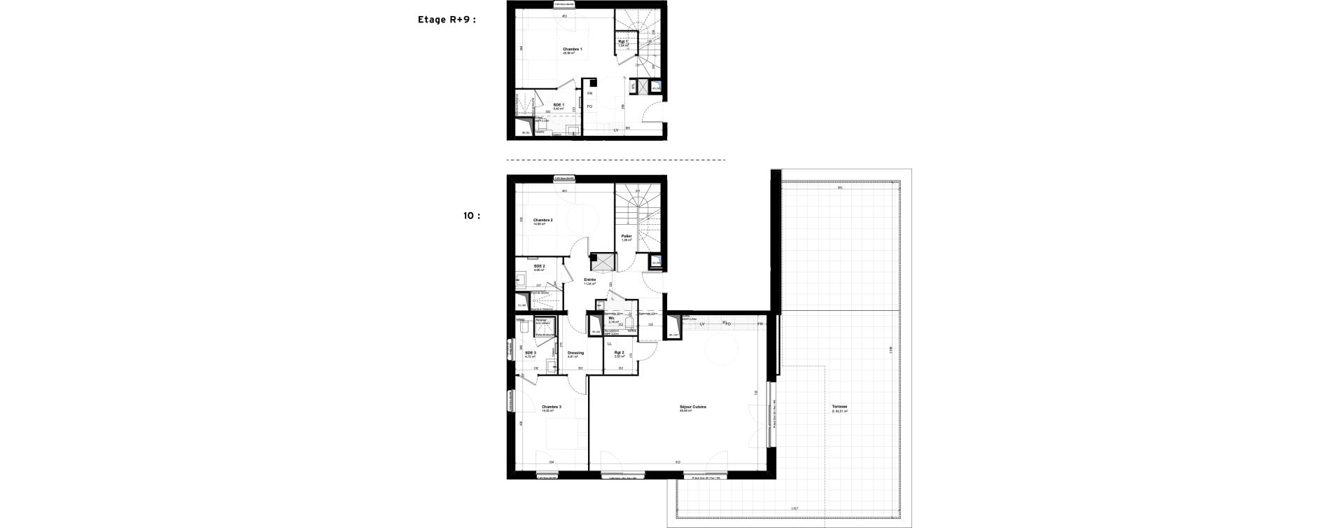 Duplex T5 de 142,51 m2 &agrave; Colmar Centre