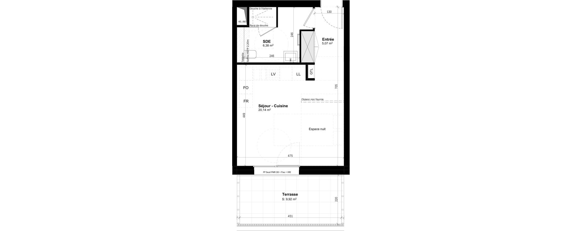 Appartement T1 de 31,59 m2 &agrave; Colmar Centre