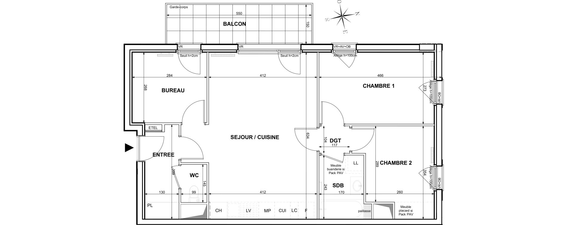 Appartement T3 de 67,62 m2 &agrave; Colmar Saint-vincent de paul